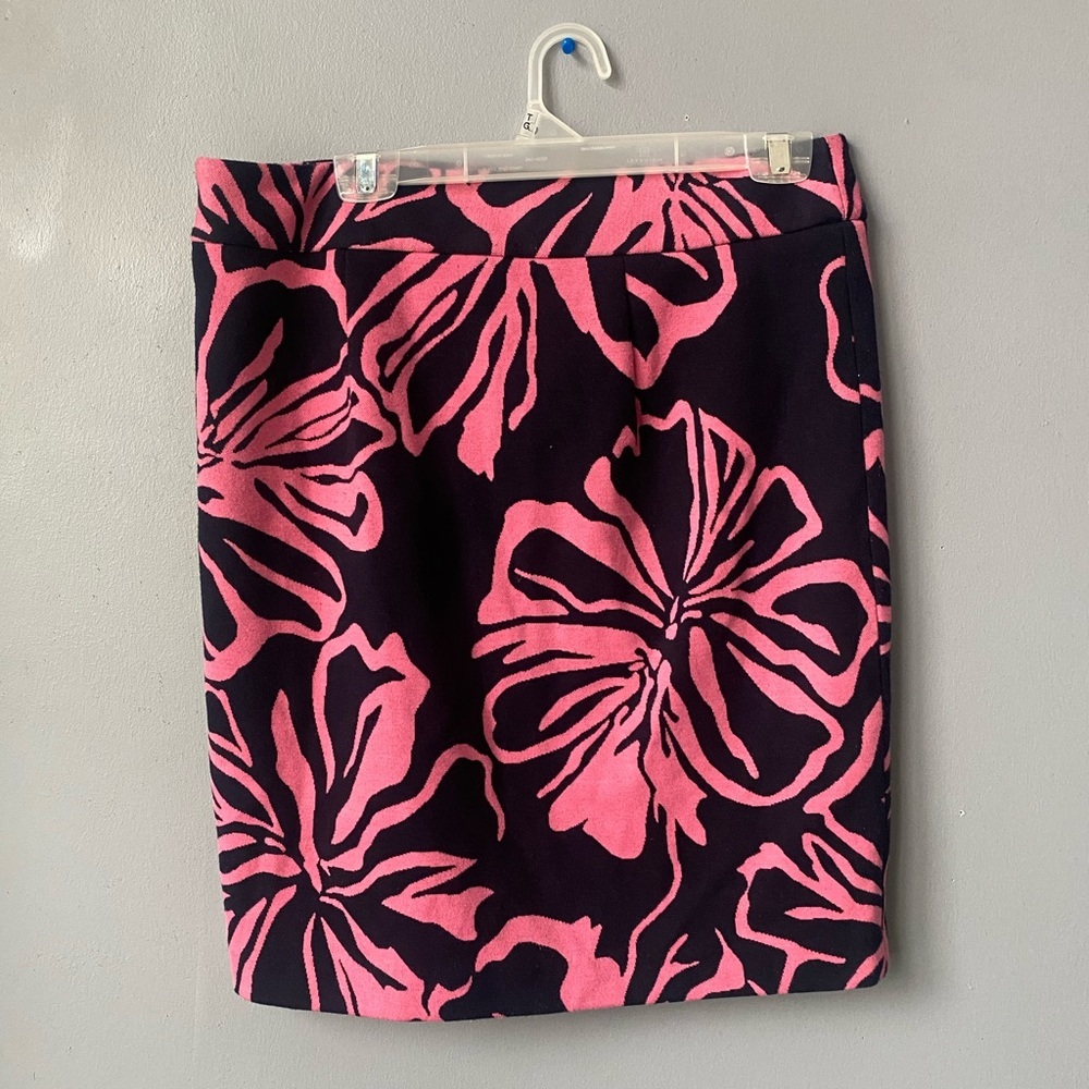 Pink Floral Midi Skirt
